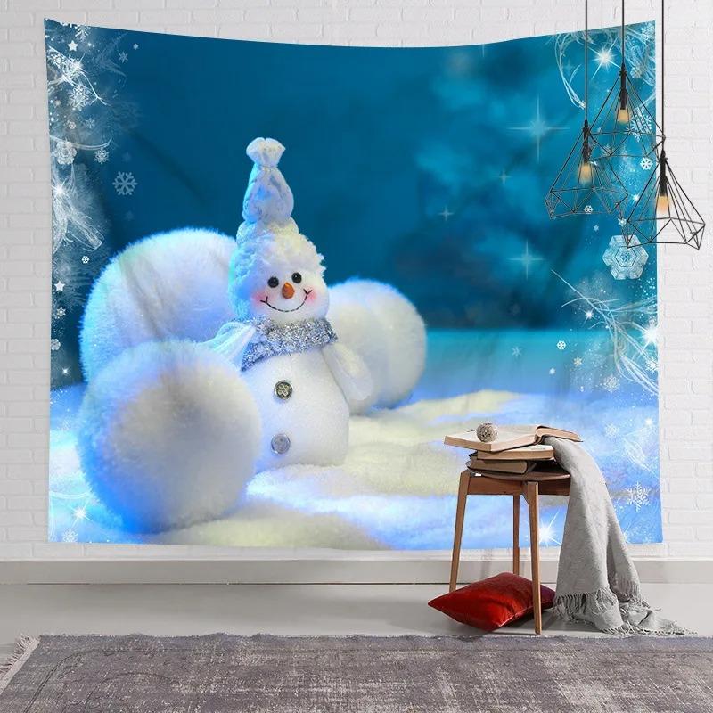 Tapiserie cu Model Desene Animate Moș Crăciun Decor de Perete pentru Casă, Dormitor, Living, Tapiserie cu Tematică de Crăciun