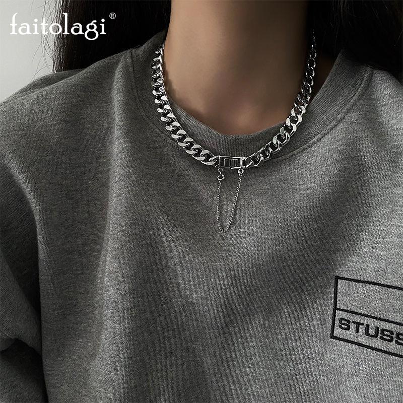Kpop Zircon Cross Star Beaded Necklace Men Imitation Pearl Star Pendant Necklaces Y2K Hiphop Star Tassel Choker Necklace Unisex