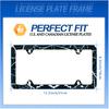 Bats License Plate Frame Stainless Steel Car Decorative 12.3 X 6.3 Inch | Bright License Plate Holders Auto Decoration For Front And Rear Car Tag