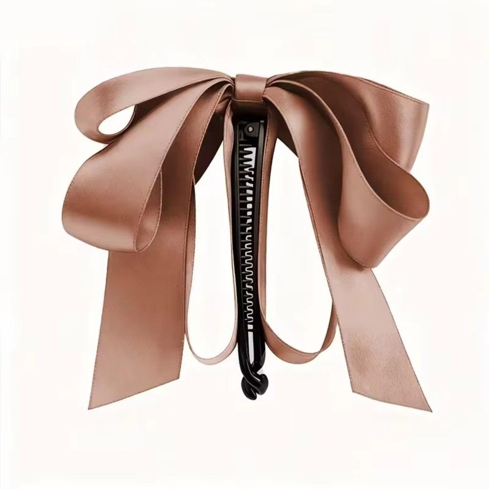 Elegant Banana Gripper Bowknot Design Twist Clip Ponytail Clip Women Headwear Hair Accessories