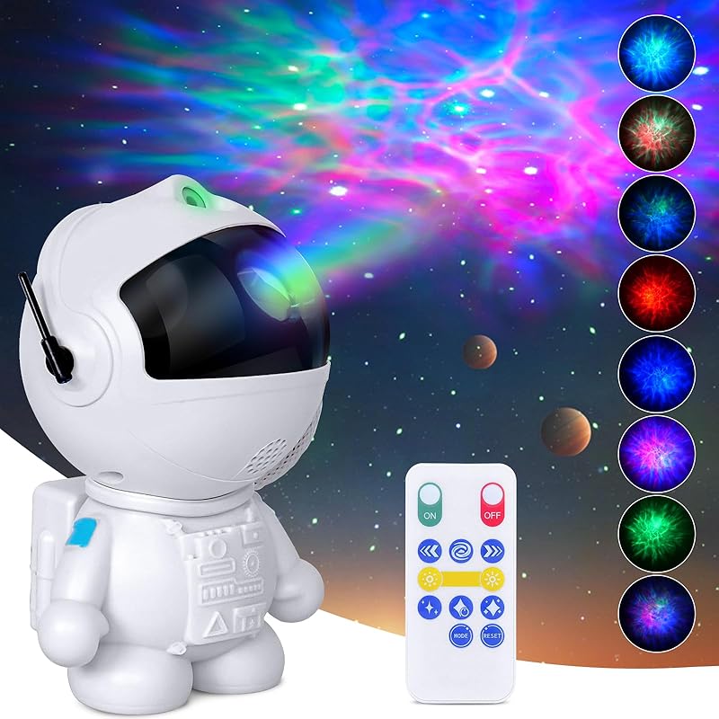 Astronaut Galaxy Projector with Nebula, Star Projector Ceiling LED Lamp with 8 Modes Astronaut Starry Night Light with Remote Kids Projector Gift for