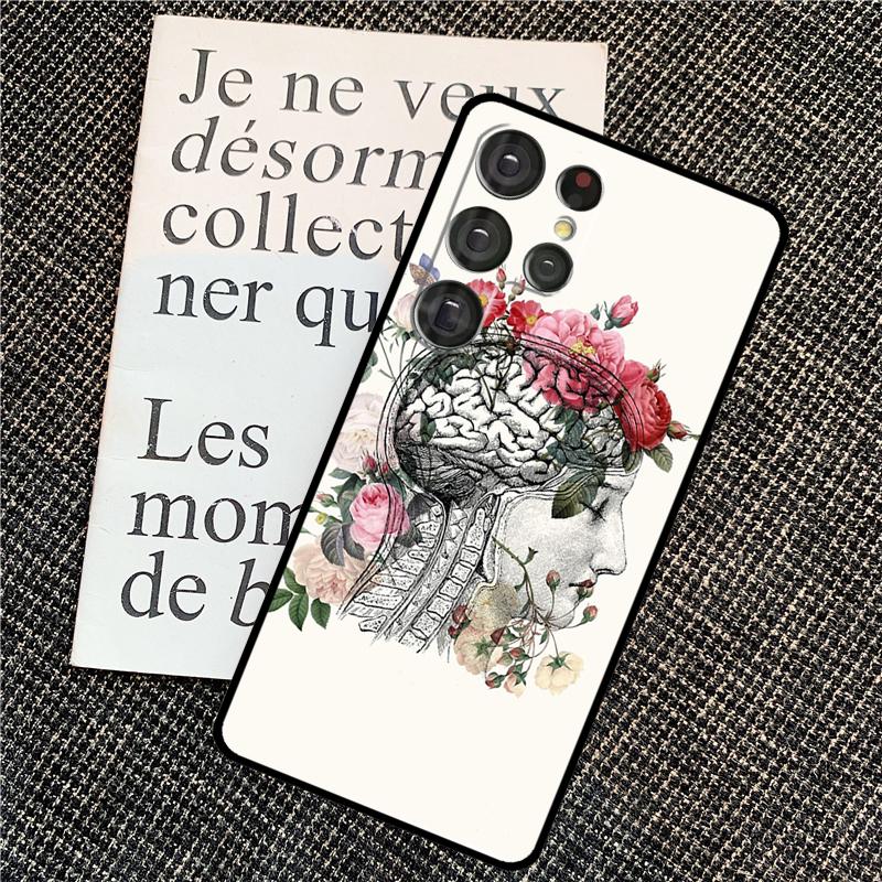 Anatomy Brain Case For Samsung Galaxy S25 Ultra S20 S21 S22 S23 S24 Ultra S9 S10 Plus S24 FE Back Cover