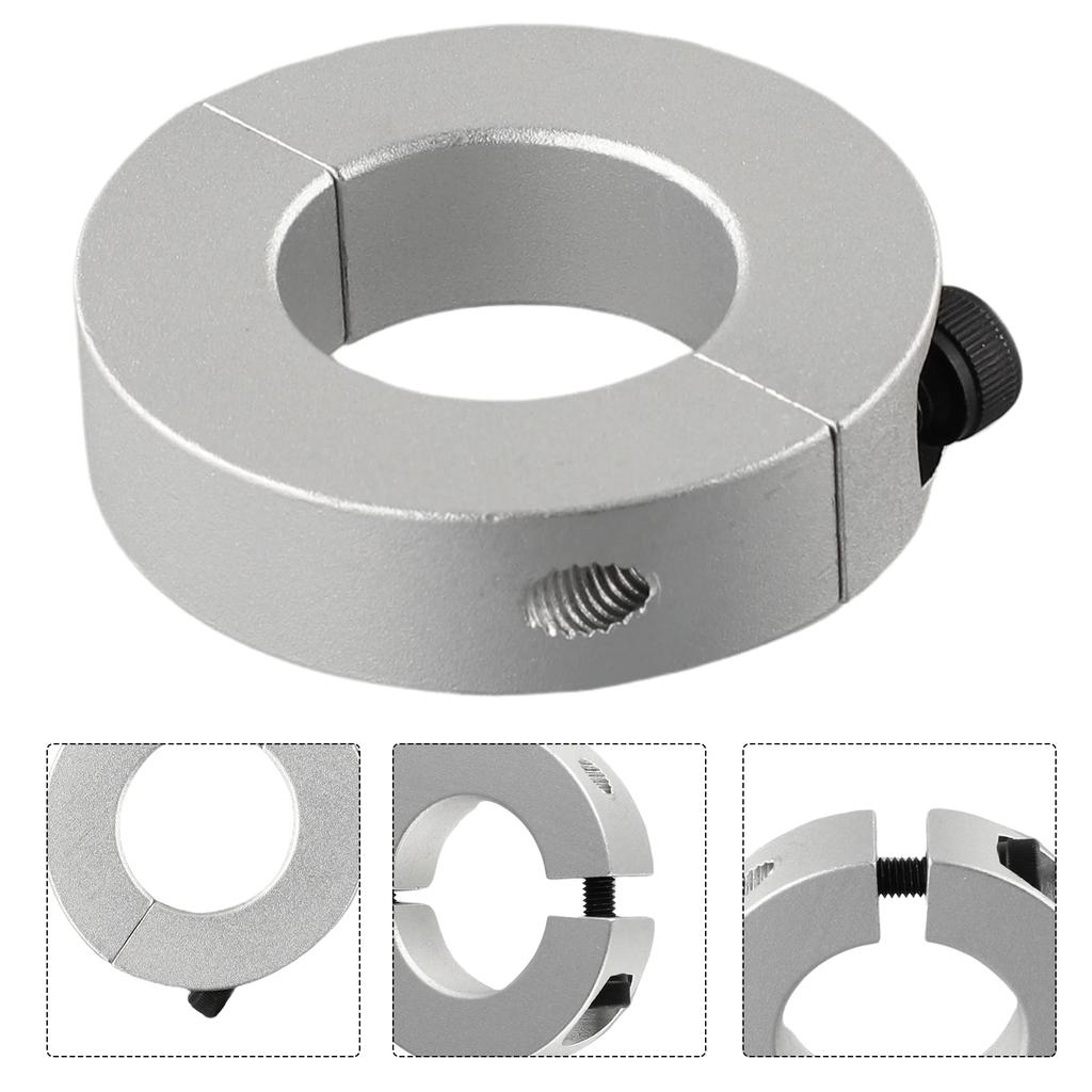 1pc 6-40mm Shaft Collar Aluminum Alloy Linear Motion Clamp  With Screws Clamp Collar Double Split Clamp Type