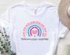 Teach Love Inspire Rainbow Shirt, Teacher T-Shirt, Teacher Life Shirt, Elementary School Teacher Shirt, Teacher Gift, Preschool Teacher Tee