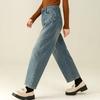 Fanzhen Women's Fleece-Lined High-Waisted Harem Jeans