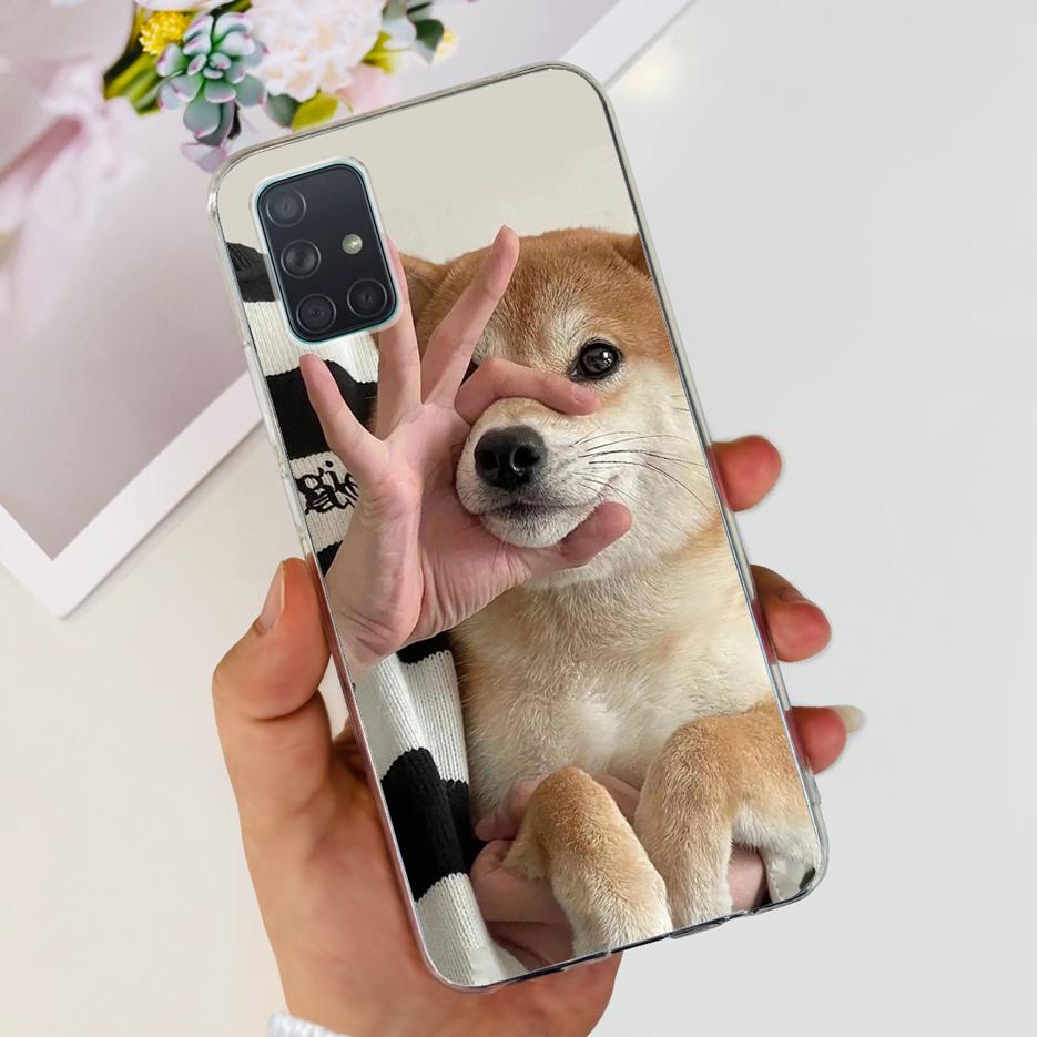 Custodia per Samsung Galaxy A31 A41 A51 A71 Custodia Dipinta Moda Carina Custodia Morbida in TPU per Samsung A31 A41 Galaxy A51 A71 Bumper