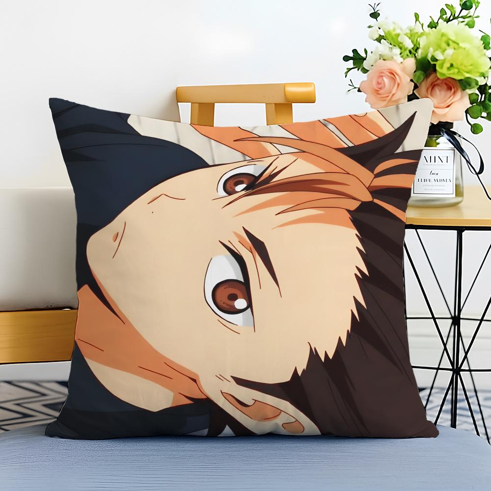 HHaikyuu Cushion Cover Washable Linen Pillowcase Soft  for Sofa Bed Cozy Home Room Decor