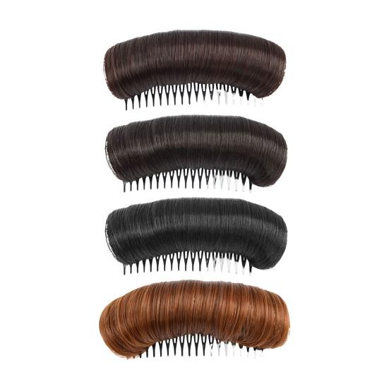 4 ks Drdol do vlasů Neviditelná načechraná podložka do vlasů Černá Hnědá Spona na vlasy Hřeben pro objem vlasů Base Nástavec na úpravu účesu Nástroj pro ženy Vlasové doplňky