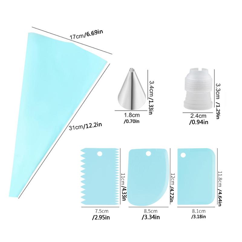 14/29 Pcs Cream Nozzles Set Kitchen Bakery Cake Icing Piping Cream Cake Decorating Tools Accessories Reusable Pastry Bags