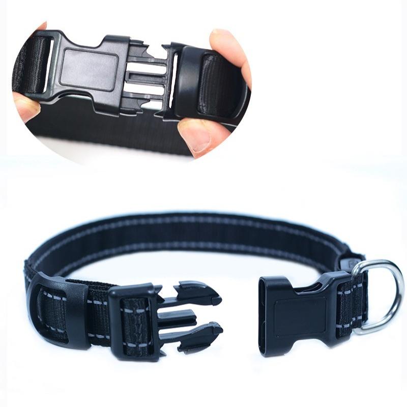 LED Light Dog Collar Rechargeable USB Three Modes LED Collars for Small Medium Dog Safety At Night Breathable Nylon Pet Choker