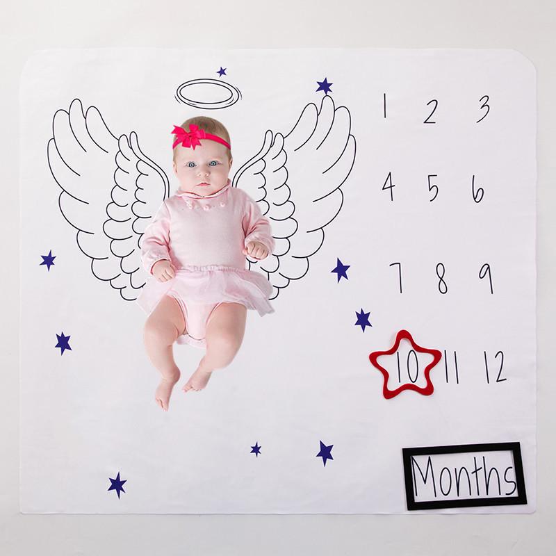 Creative Baby Milestone Photo Blanket – Posing Prop with Number Background for Photography