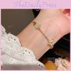 Butterfly Fashion Jewelry Bracelet With Gold Plating And Faux Pearl For Elegant Women