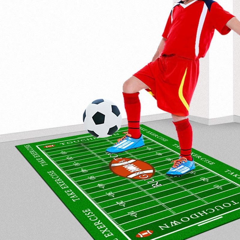 Chidren Football Printing Anti Slip Floor Mat Home Use Living Rooms Decoration Daily Home Antifouling Carpet Footstep Training