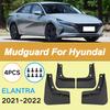 For Hyundai Elantra - Automotive Mudguard Waterproof Prevent Mud Splashing Car Mud Flaps Fender Trim 4pcs Accessories