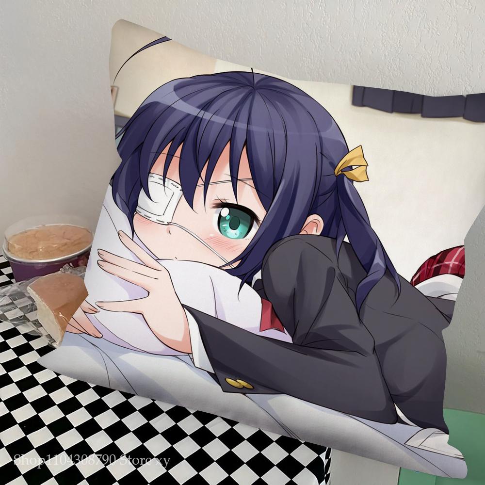 Takanashi Rikka Animation Take On Me Pillow Case Square Pillow Bedroom Sofa Leisure Comfort Cushion Living Room Home Decoration