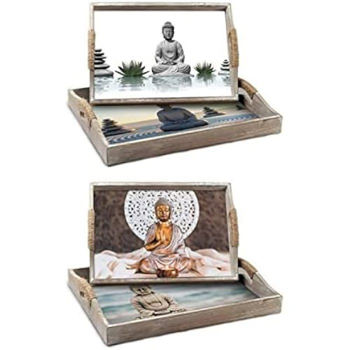 Jeu De Plateaux - DKD HOME DECOR - Multicolore - Bois MDF - 63x42x43 Cm - Rectangulaire