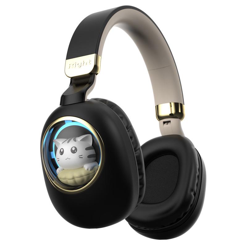 Cartoon Cute Wireless Bluetooth Over-Ear Headphones for Kids, Long Battery Life, E-sports Gaming Headset