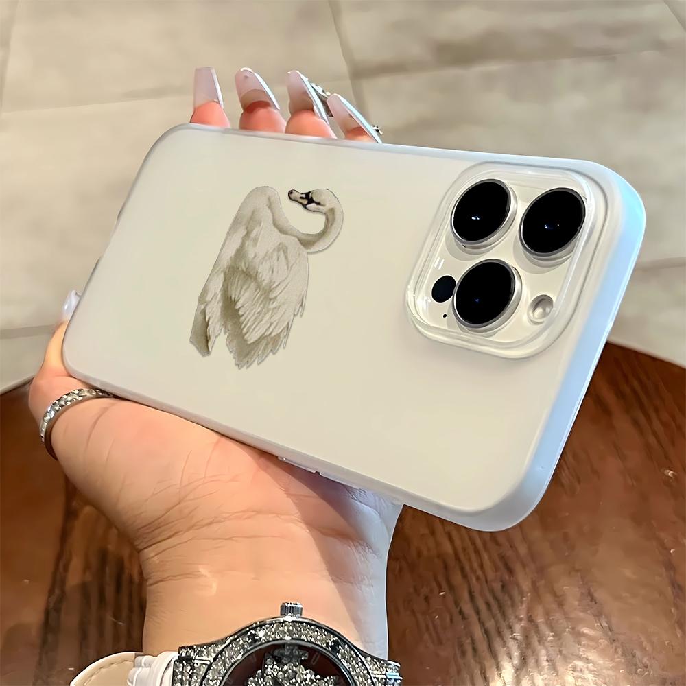 

Cute Little Swan Phone Case For IPhone 17 Case IPhone 16 Pro Max 11 15 14 12 Pro Max 16 7 8 Plus Air Silicone Soft Cover iphone 11 Pro