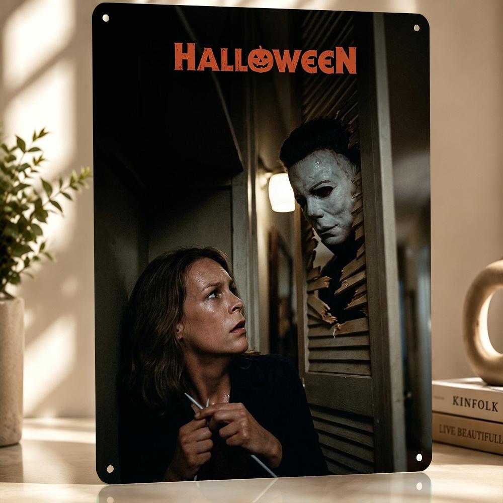 Halloween Movie With Michael Myers Metal Poster Perfect Gift for Fans Lovers Personalized Wall Art Metal Sign for Decor Luxury