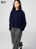 Uniqlo Waffle Knit Crew Neck Cardigan