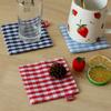 5pcs Fabric Coaster Tea Towels Double Cloth Placemat Cotton Linen Insulation Pad Napkins Dish Cloths Kitchen Accessories