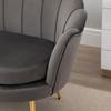 2-Seater Small Sofa In Velvet Effect Fabric with Armrests, Modern Sofa with Padded Seat for Bedroom and Living Room, 133x63x75cm, Grey