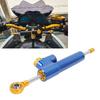 Motorcycle Steering Damper Adjustable Universal Fit Increase Stability Steering Stabilizer for Motorbike Blue+Gold