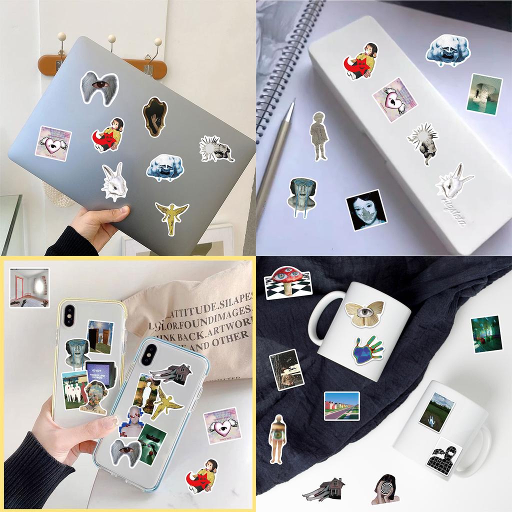 50pcs Dreamcore Acid Graphics INS Aesthetics Art Graffiti Stickers Phone Guitar Laptop Suitcase Waterproof Sticker Kids Toys