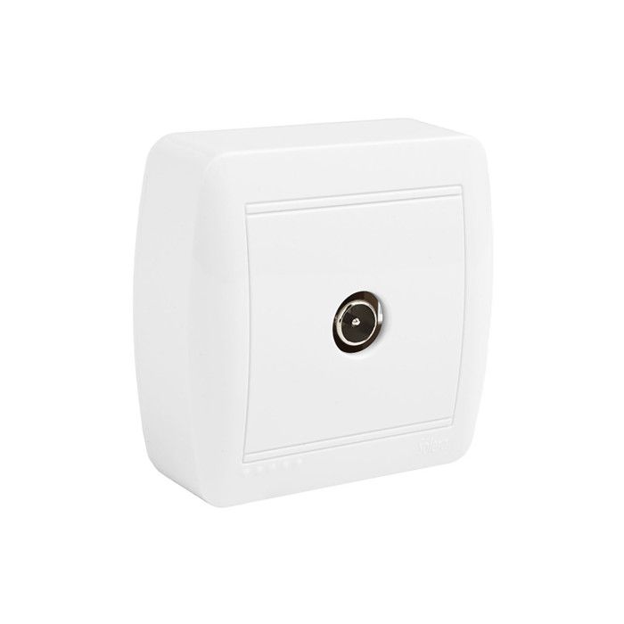 Prise De Signal Unique - GREENICE - Série Murale Solera [E3-42992] - 74mm - Blanc - Mural