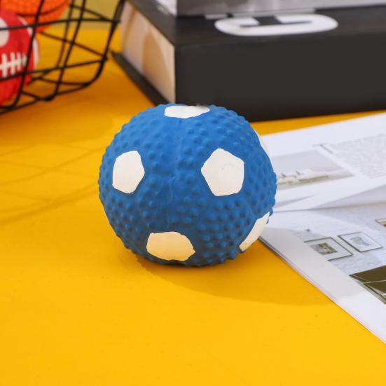 Dog Toys with Sound Latex Chew Balls Raised Texture Teeth Cleaning Flexible Balls Relieve Boredom And Anxiety Chew Toy