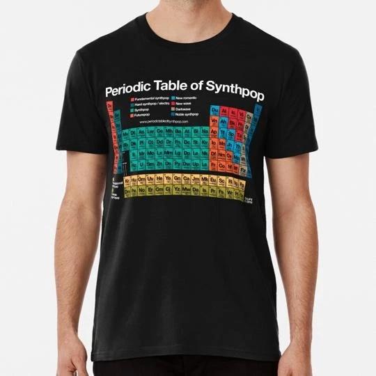 Periodic Table Of Synthpop Dark Background Size S to 5XL Made in the USA T-Shirt XL