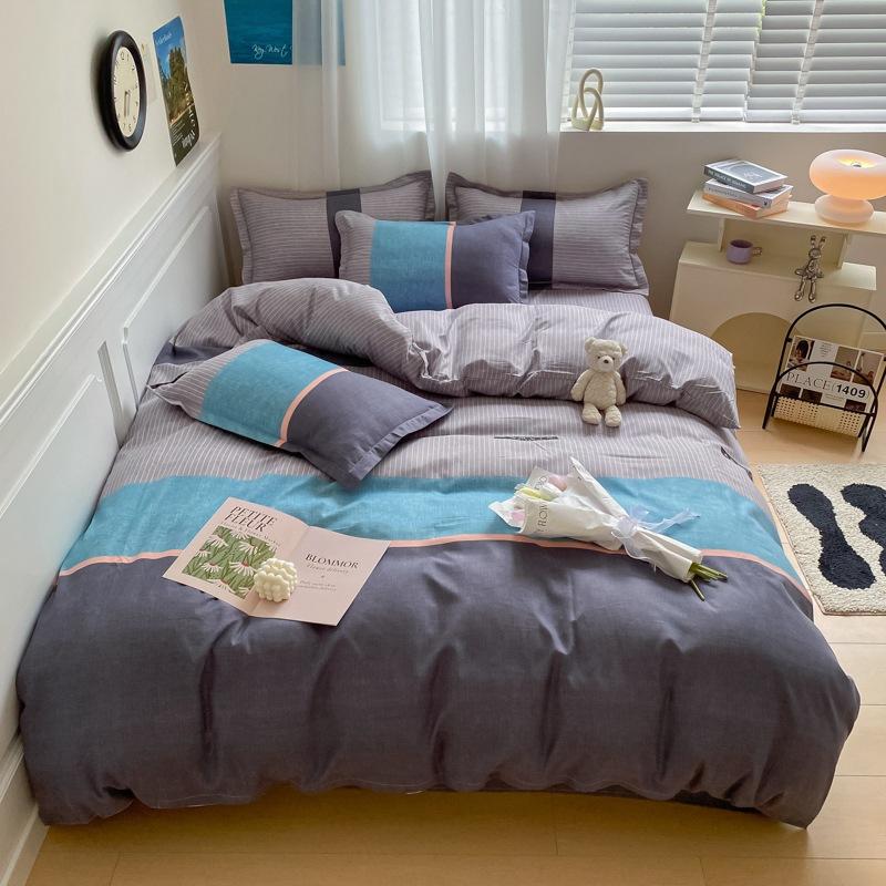 New Thickened and Ground Four-piece Set, Plant Yang Velvet Student Dormitory Three-piece Set, Bedding, Bed Sheet Quilt Cover