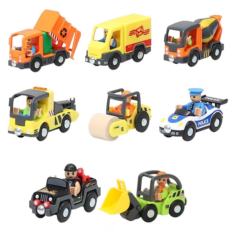 Variety of Optional Rail Car Utility Vehicles Aircraft Compatible with All s Wooden Tracks Trains Children Car Toy Lovely Gifts