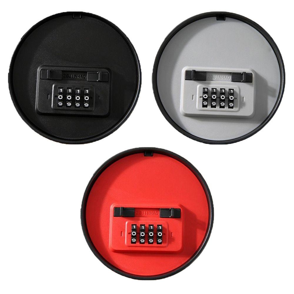 Round Shape Key Storage Case Hidden Combination Lock Useful Security Code Lock  Outdoor Use