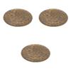 Set of 3 Gold Seared Flat Plates X Extra Large Round Plates by Setomonohonpo [29.2 1.8 Cm]