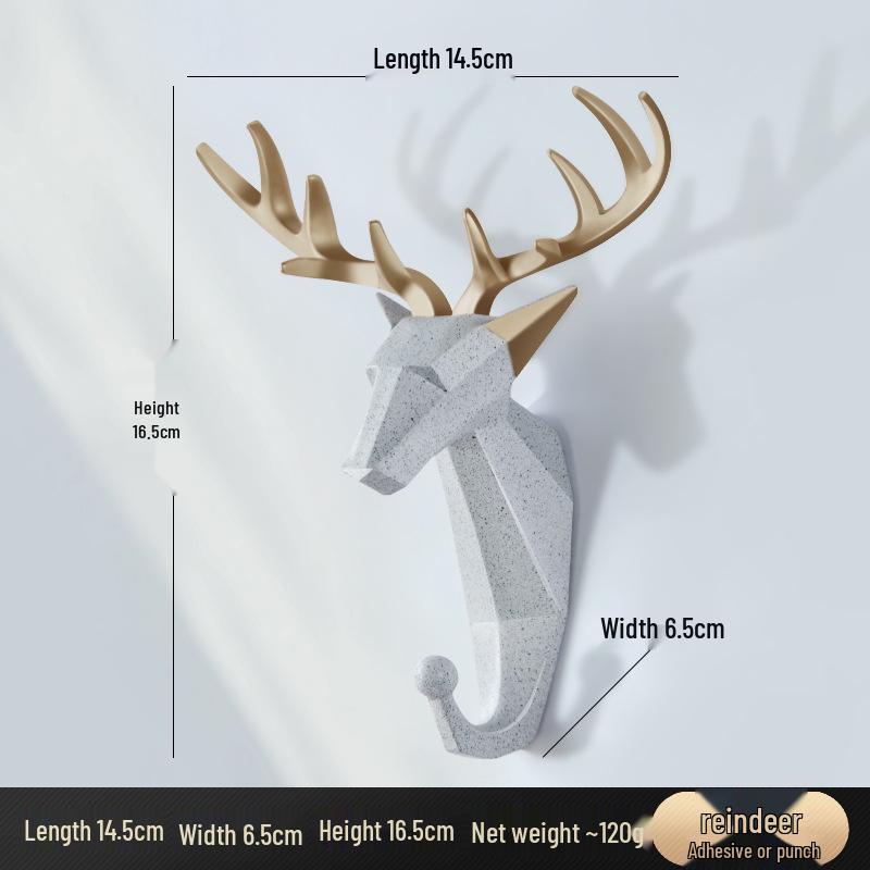 Antler Adhesive Entryway Key Hook – No-Drill Wall-Mounted Decorative Hook