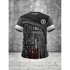 Men Tees Summer Tool Engineering Printed T-shirt Men's Casual Street Style Elastic Round Neck 3d T-shirts