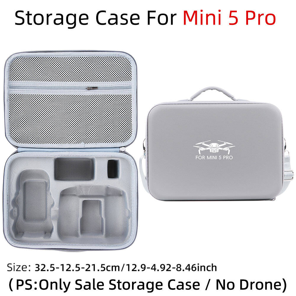 

For DJI Mini 5 PRO Drone Body Remote Control Shock Resistant Storage Box Shoulder Bag Handbag For DJI RC 2/RC-N3 Accessories Kit сірий колір