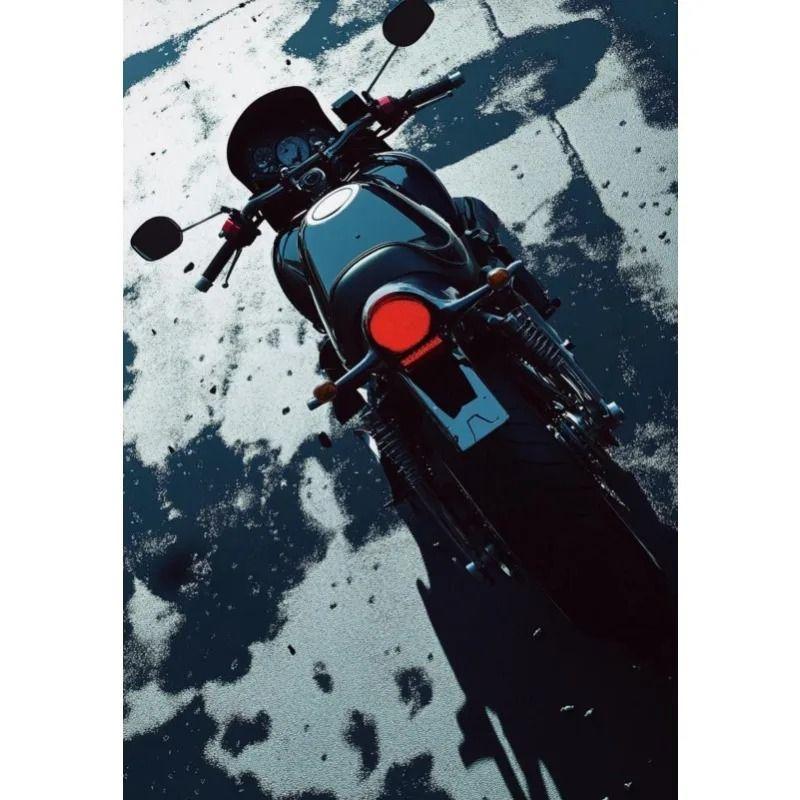 Minimalist Retro Motorcycle Metal Tin Sign Garage Home Biker Gift