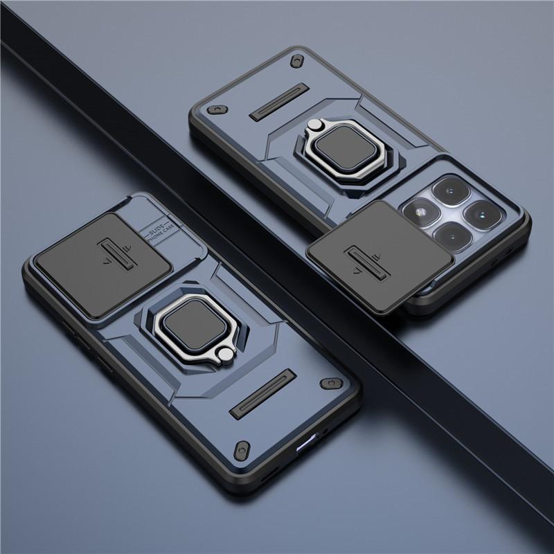For Redmi K70 Ultra Cover Redmi K70 Ultra Case 6.67 inch Lens Protection Shockproof Push window Magnetic Holder Bumper