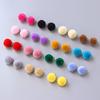 1 Pair Kids Pom Pom Ear Clip Plush Ball Kid Girls Children Clip No Piercing Earrings Jewelry
