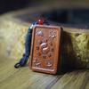Hand-Carved Jujube Wood Guan Gong Pendant: Men's & Women's Natural Car Charm