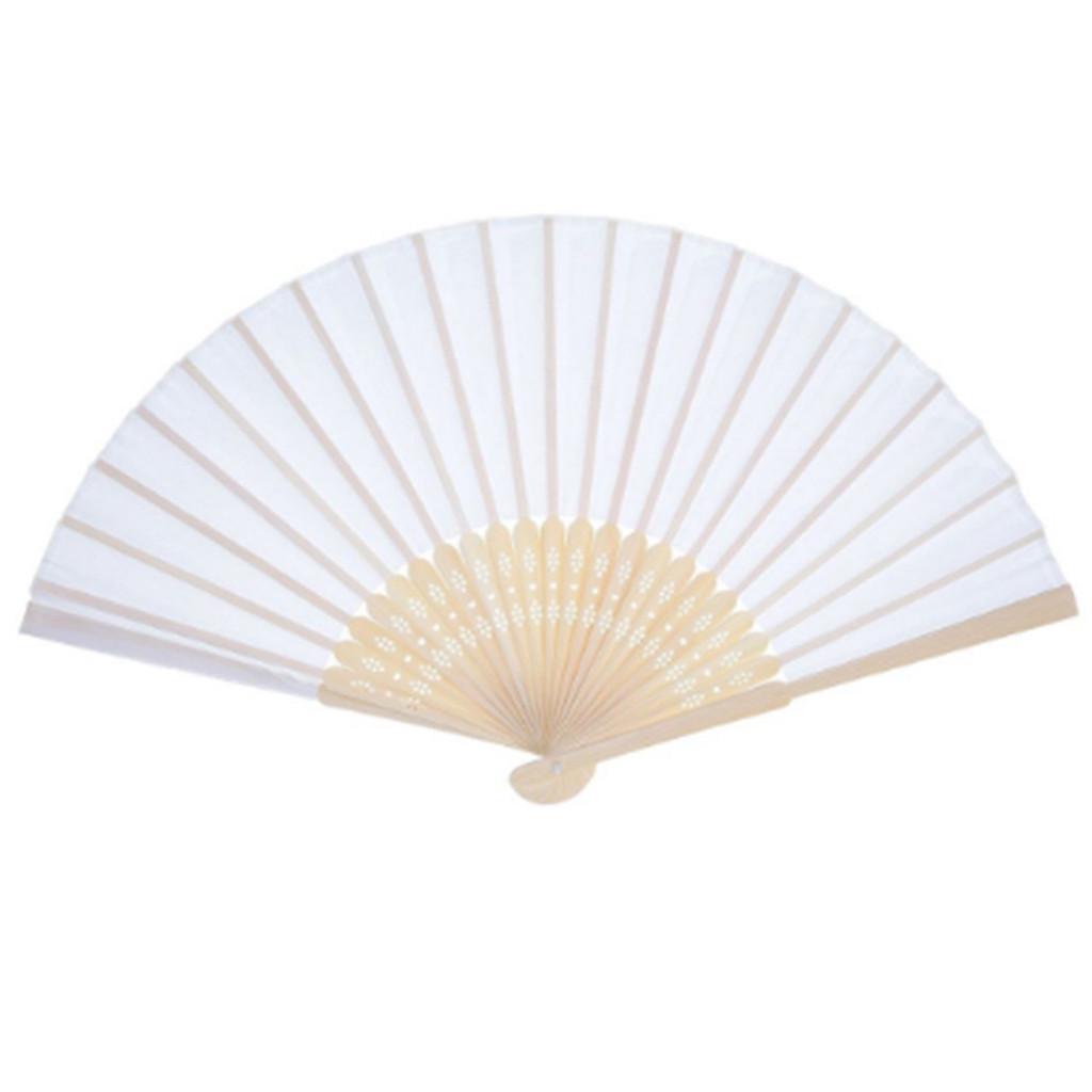 Sagit Patroon Vouwdans Bruiloft Kant Zijde Opvouwbare Hand Held Effen Kleur Fan
