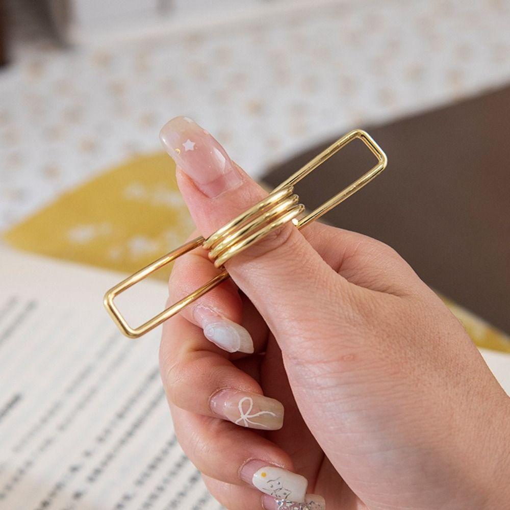 Metal Thumb Bookmark Page Turning Fixed Thumb Book Support Simple Thumb Book Holder  Students