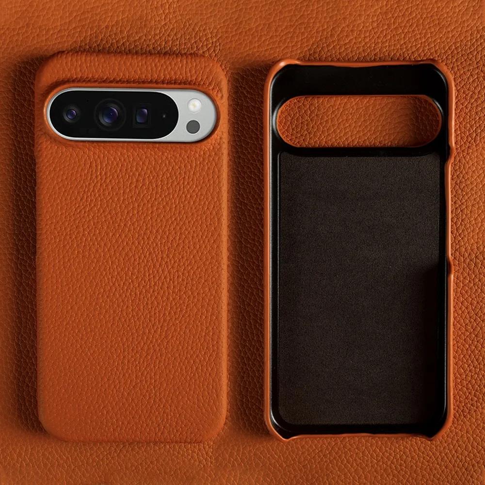 For iphone 16 Pro Max case Luxury Genuine Leather Cover Back Etui Coque Shockproof for Funda iphone15 14Pro 13 XR XSMax Carcasa