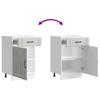 Lucca Kitchen Base Cabinet Concrete Grey Particleboard