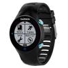 Kompatibilní s Garmin Forerunner 610, Měkký silikonový řemínek, Spona z nerezové oceli (Černá)