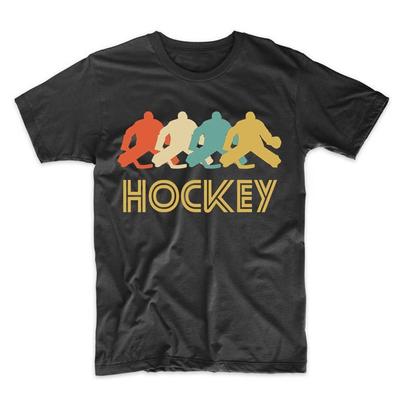 Hockey Vintage Shirt Hockey Goalie Retro Pop Art Hockey Graphic T-Shirt