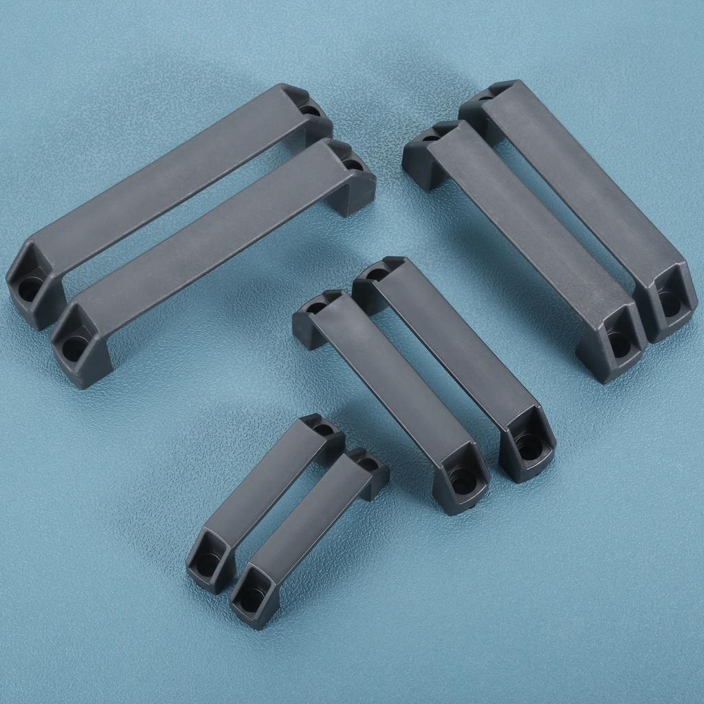 2Pcs Plastic Black Furniture Handles 90/120/150/180mm Kitchen Cabinet Handles and Knobs Black Door Handle Wardrobe Drawer Pull