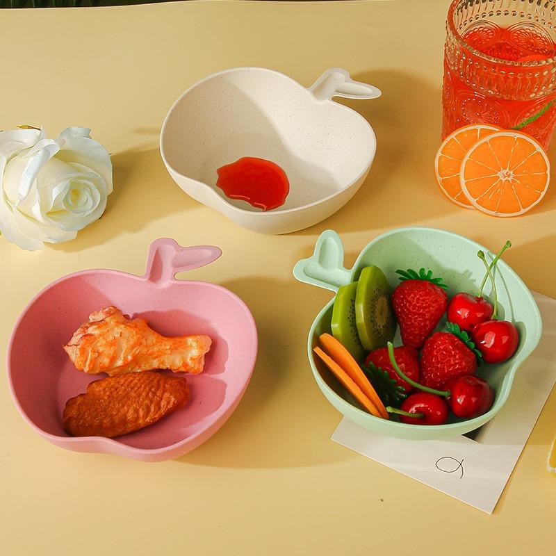 Apple-shaped Baby and Children's Feeding Bowls, Complementary Food Bowls, Sugar Water Bowls, Dessert Bowls, Ice Powder Bowls, and Cereal Bowls